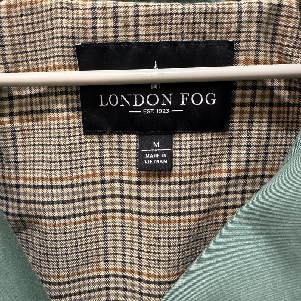 London Fog Women's Mint Green Double Lapel Single Breasted Trench Coat - Picture 5 of 6